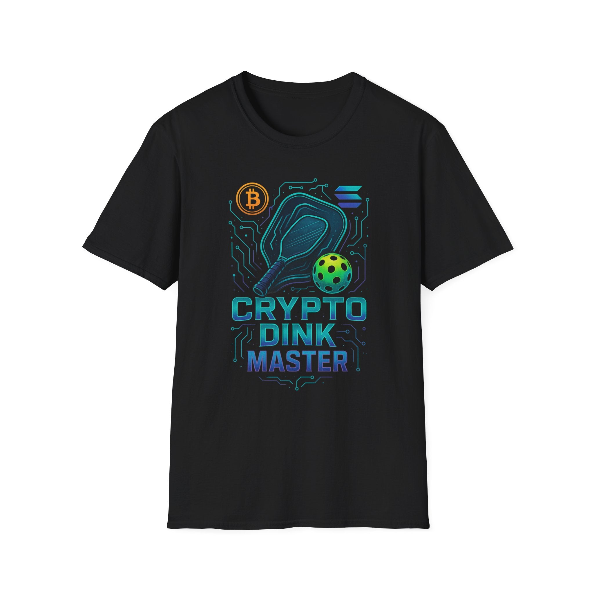Whale of the Pickleball Court Dink Master Bitcoin T-Shirt Tee 7 colors 100% cotton