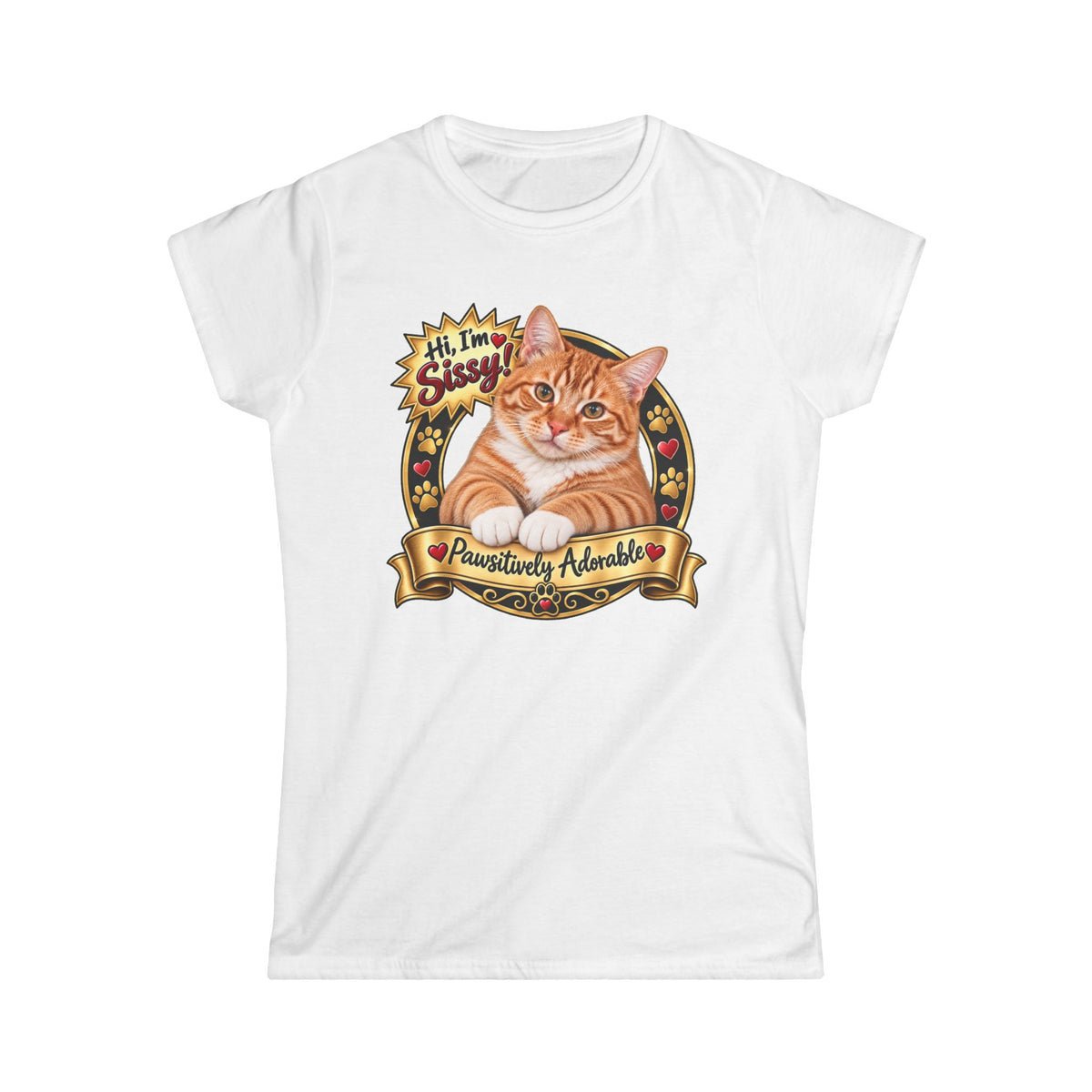 Custom Fur Baby Women’s T-Shirt – Personalized Pet Photo Tee Cat Favorite Pets 4 colors - 100% cotton