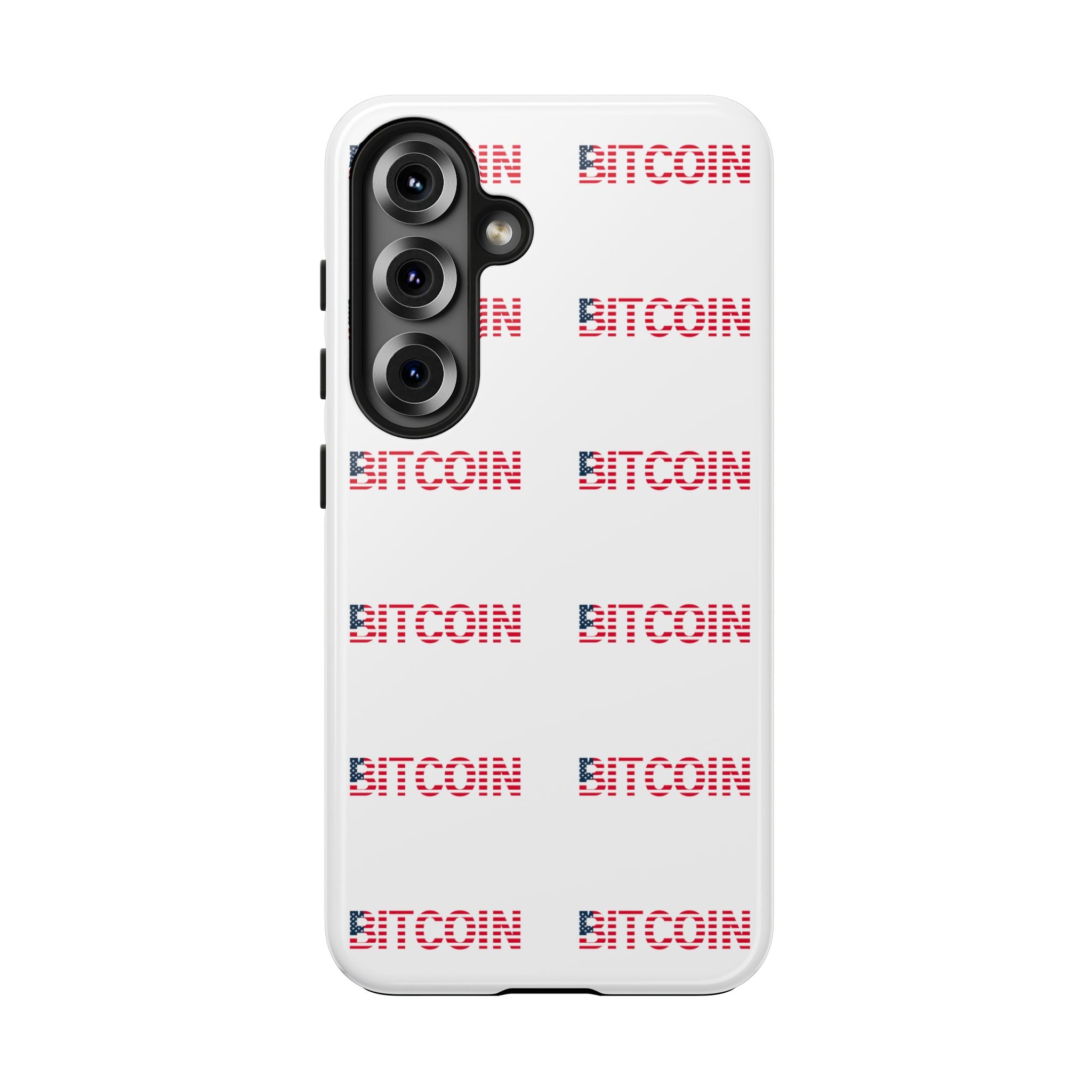 Bitcoin Tough Phone Case Crypto Phone Case iPhone and Samsung Case Glossy Protective Cover Bitcoin Logo Case