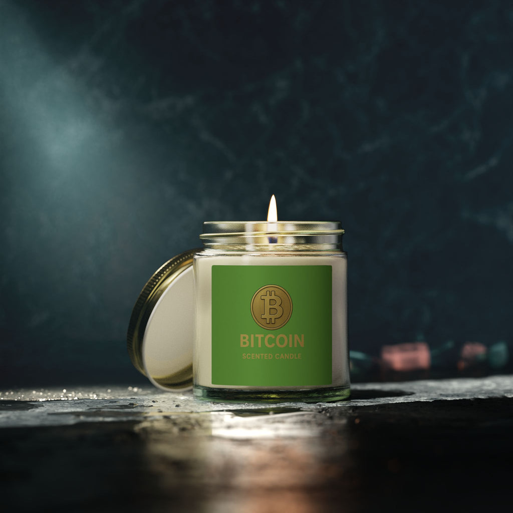 Bitcoin Logo Coconut-Apricot Wax Candle Coconut Apricot wax 4 oz & 9 oz sizes 8 fragrances available