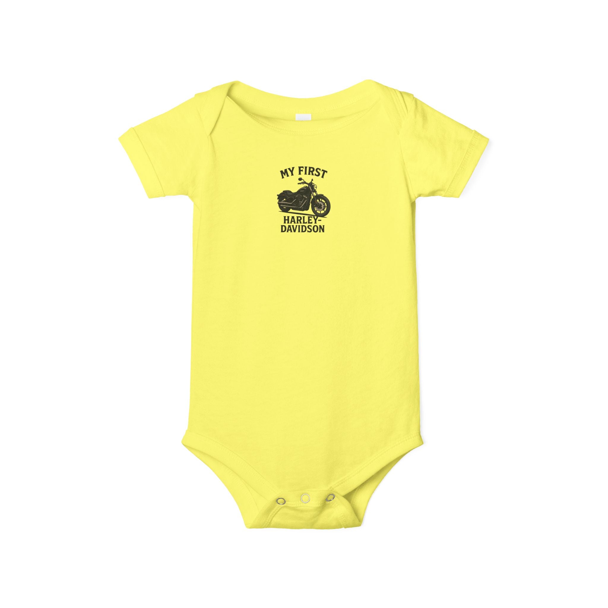 My First Harley Adorable Baby Onesie for Little Bikers Cute Motorcycle Infant Bodysuit Harley Baby Gift 4 colors 100% cotton