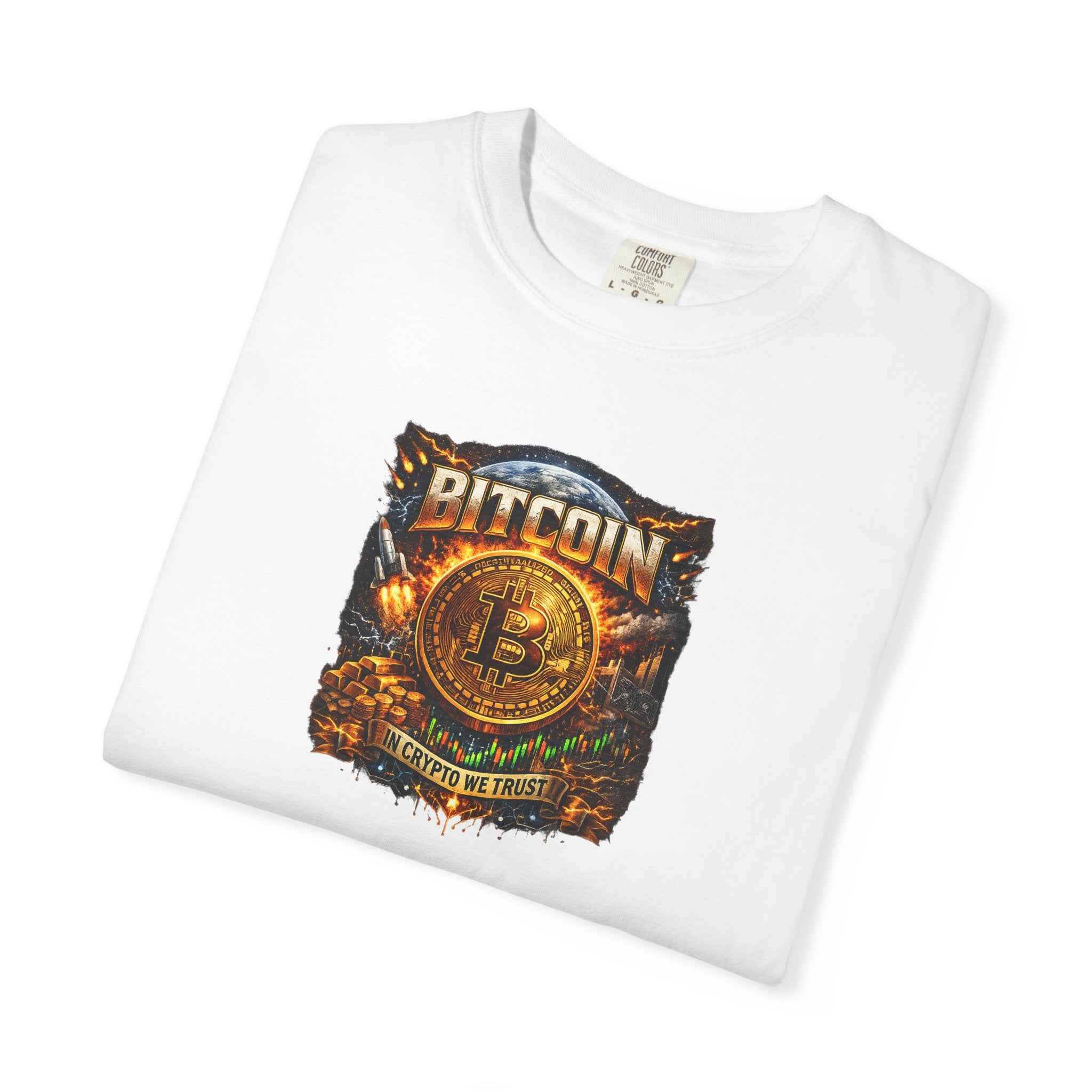 Bitcoin T-Shirt Crypto Investor Shirt In Crypto We Trust Tee Gift for Crypto Trader BTC Lover Apparel 4 colors 100% cotton