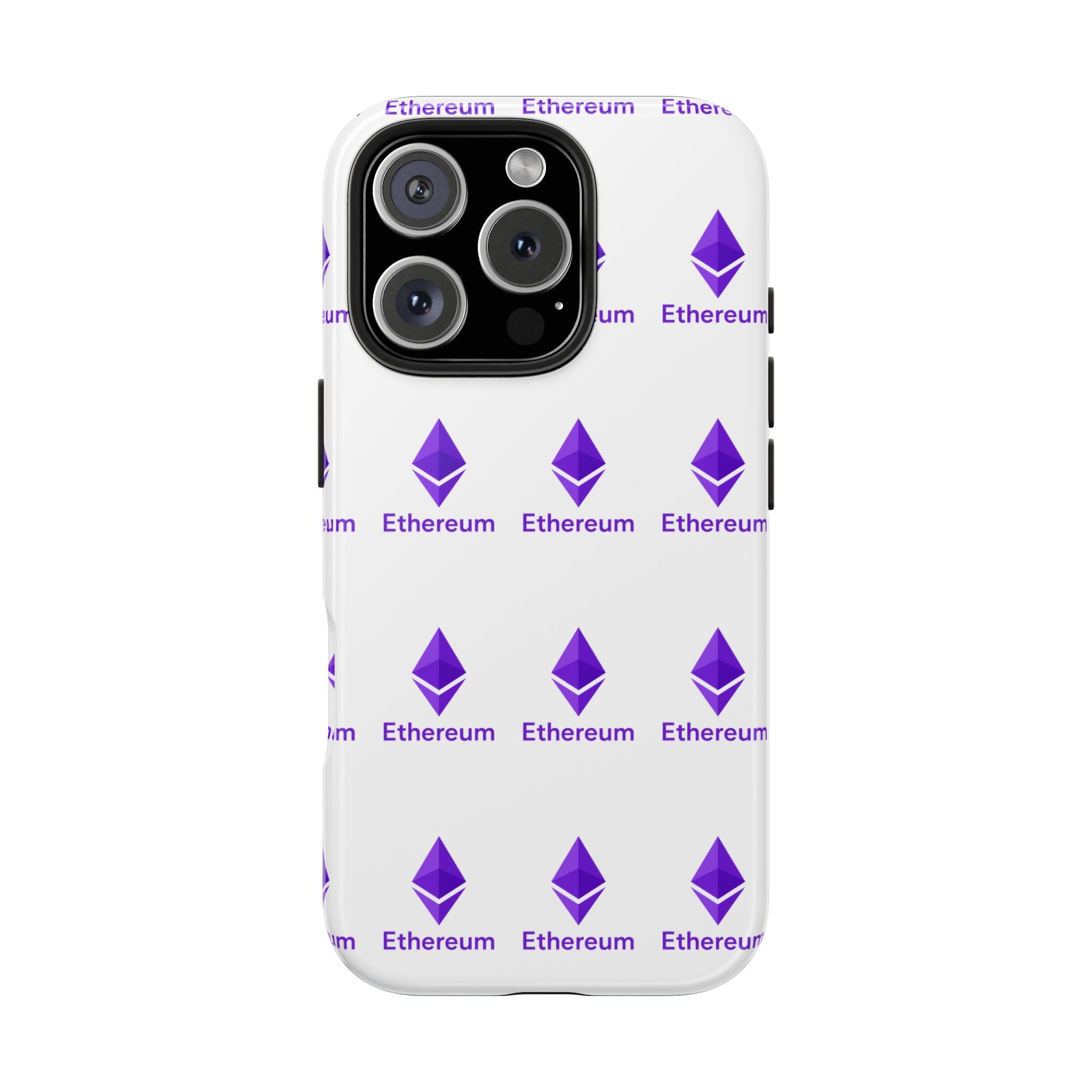 Ethereum Tough Phone Case Crypto iPhone Samsung Case Glossy Protective Phone Cover Impact Resistant ETH Case