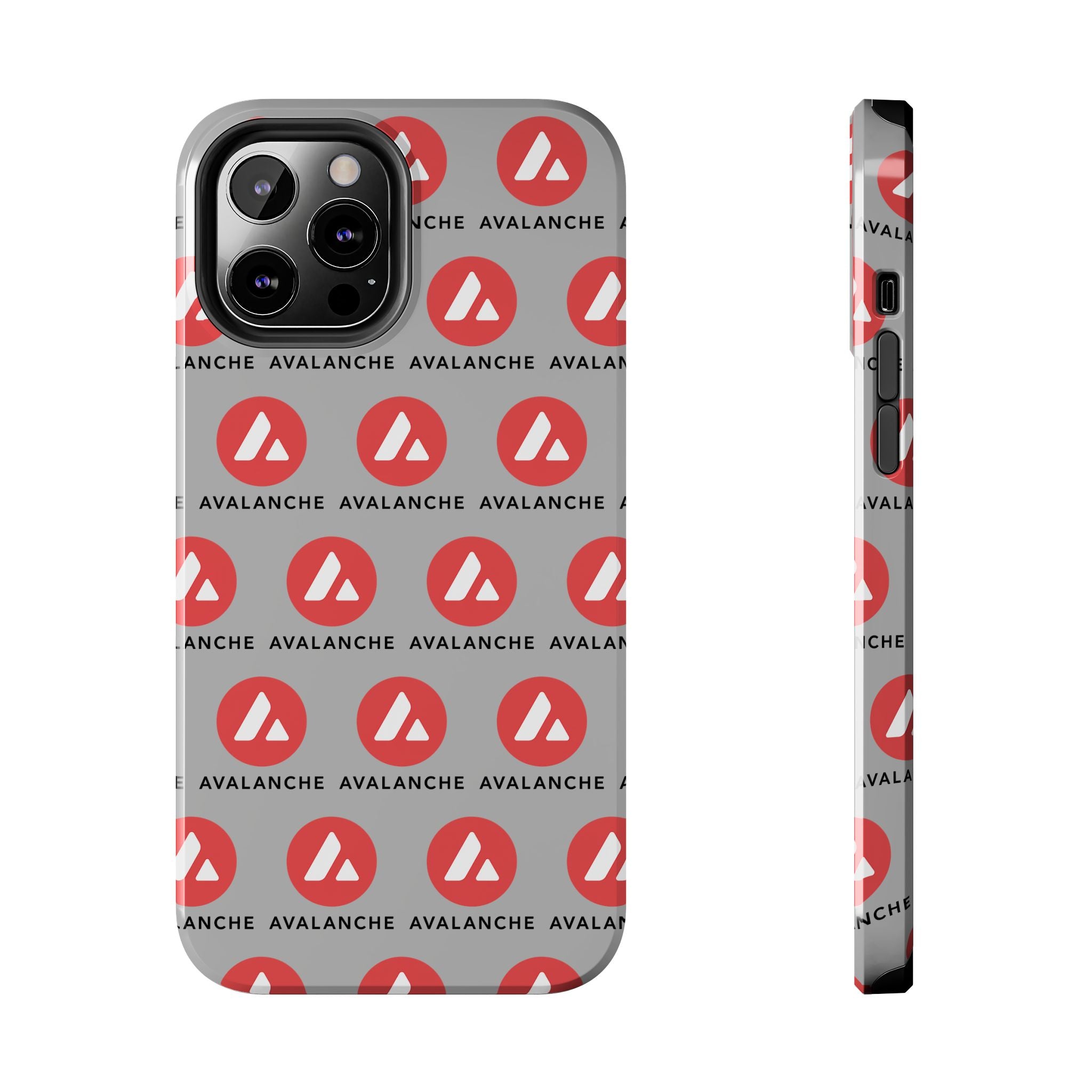 Avalanche Tough Phone Case AVAX Crypto Phone Case iPhone and Samsung Case Glossy Protective Cover Avalanche Logo Case