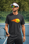 Flaming Tennis Ball Shirt Cool Tennis Player Graphic Tee Tennis Lover Gift 4 colors 100% cotton