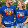 Red White & Boom 250th Anniversary Tee Patriotic 4th of July Fireworks Tee USA Independence Day Celebration Tee 7 colors 100% cotton