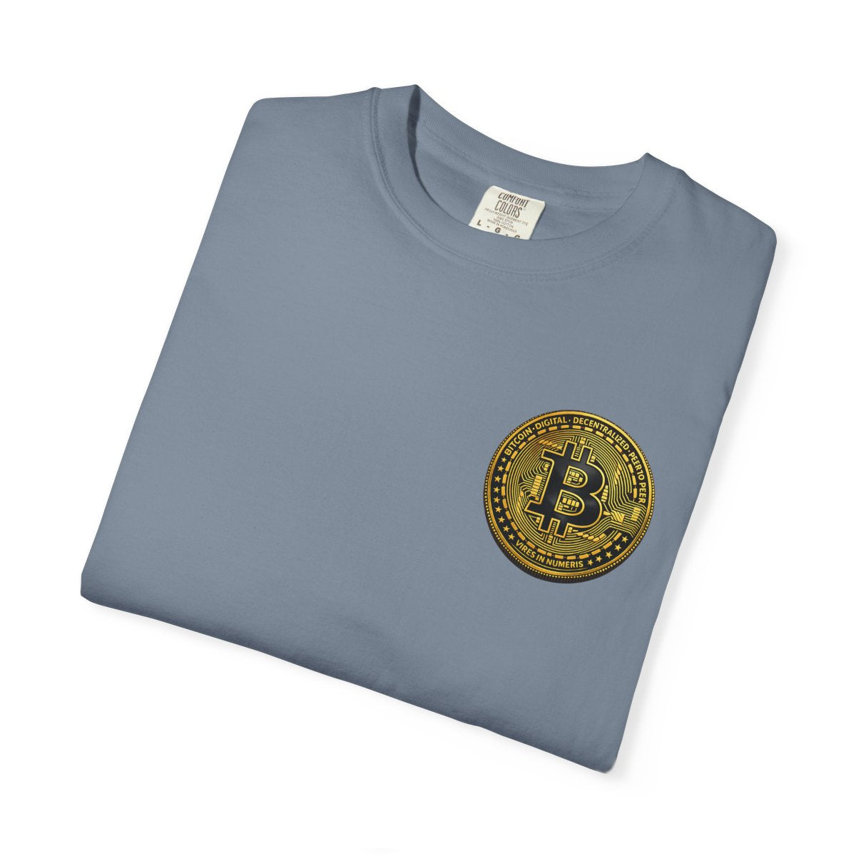 Bitcoin Gold Coin Pocket Logo T-Shirt 4 colors 100% cotton