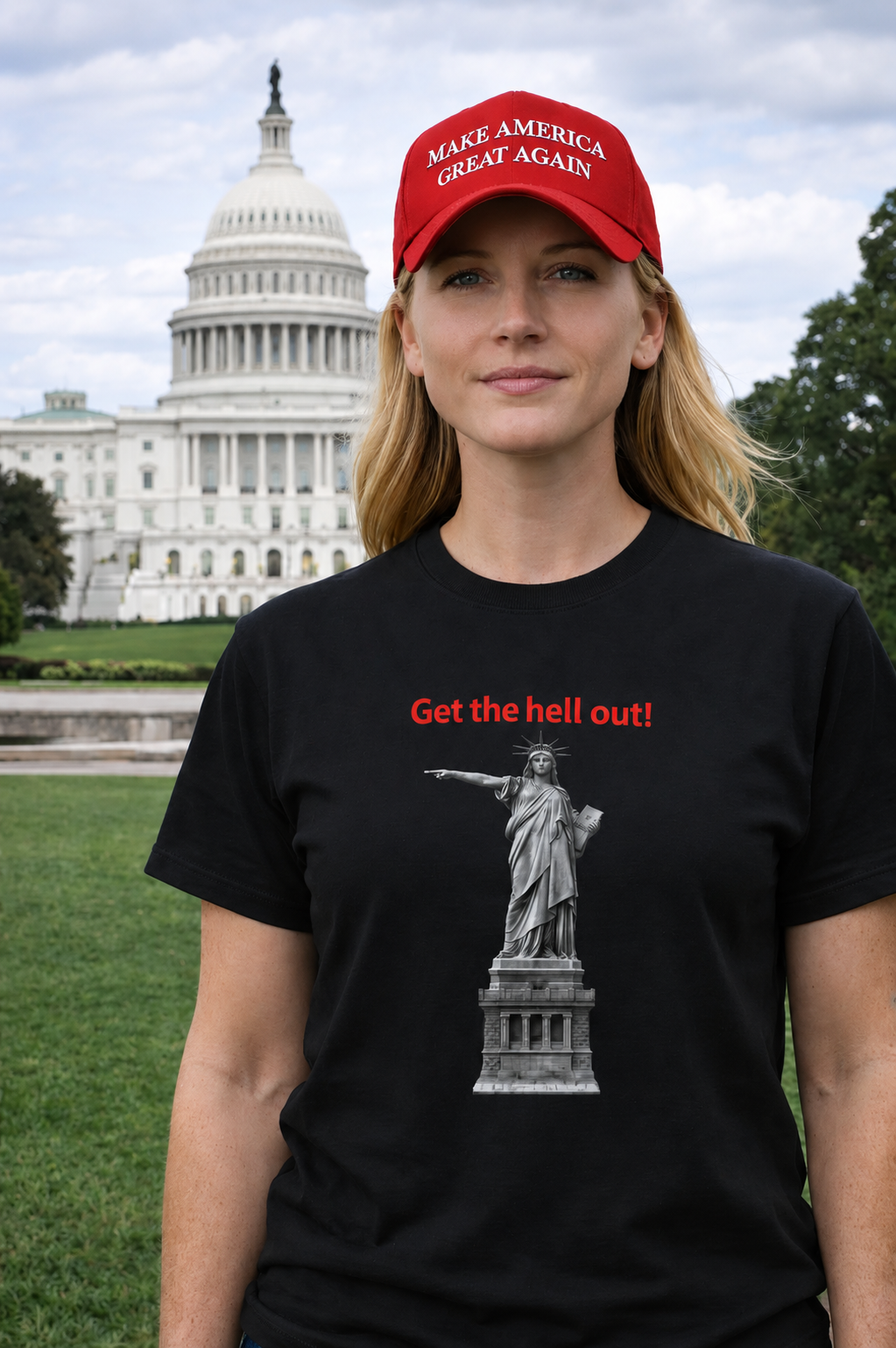 Get the Hell Out T-Shirt Illegal Immigrants Tee Patriotic Political Statement Shirt Freedom Speech Shirt 8 colors 100% cotton