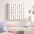 Minimalist Floral Canvas Wall Art Vertical Flower Pattern Wall Decor Dorm Room Decor Canvas Print Cute College Wall Art 14 x 14