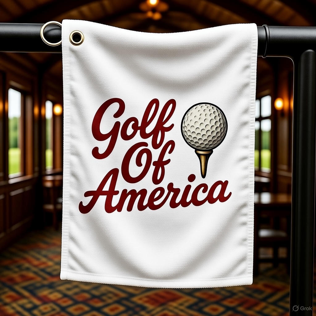 Golf of America Vintage Golf Towel Golf Ball on Tee Golf Fathers Day Gift