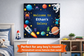 SatsandStripes.com Personalized Space Canvas for Boys Room Custom Name Galaxy Wall Art Kids Outer Space Decor Boy Bedroom Gift 2 sizes
